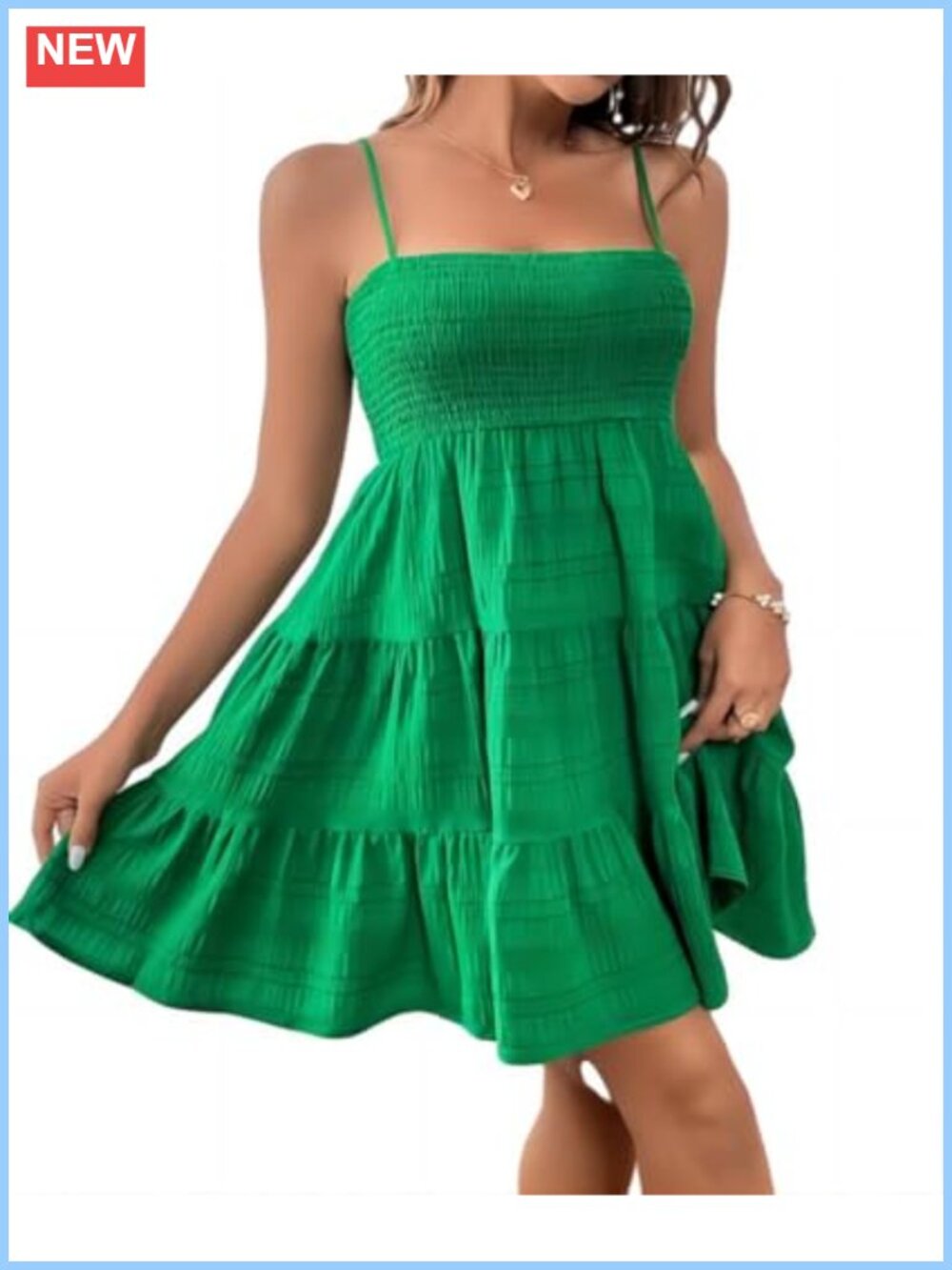 Womens Sleeveless A-Line Swing Mini Dress Ruffle Hem Summer Sundress